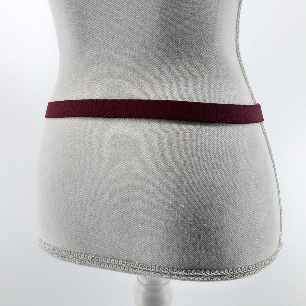 Koret City Blues Red Burgundy Cinch Stretched Skinny Belt One Size Magnet Lock - Picture 6 of 10